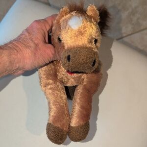 Plush Brown Pony Stuffed Animal - Soft Toy for Kids - Makes Sounds